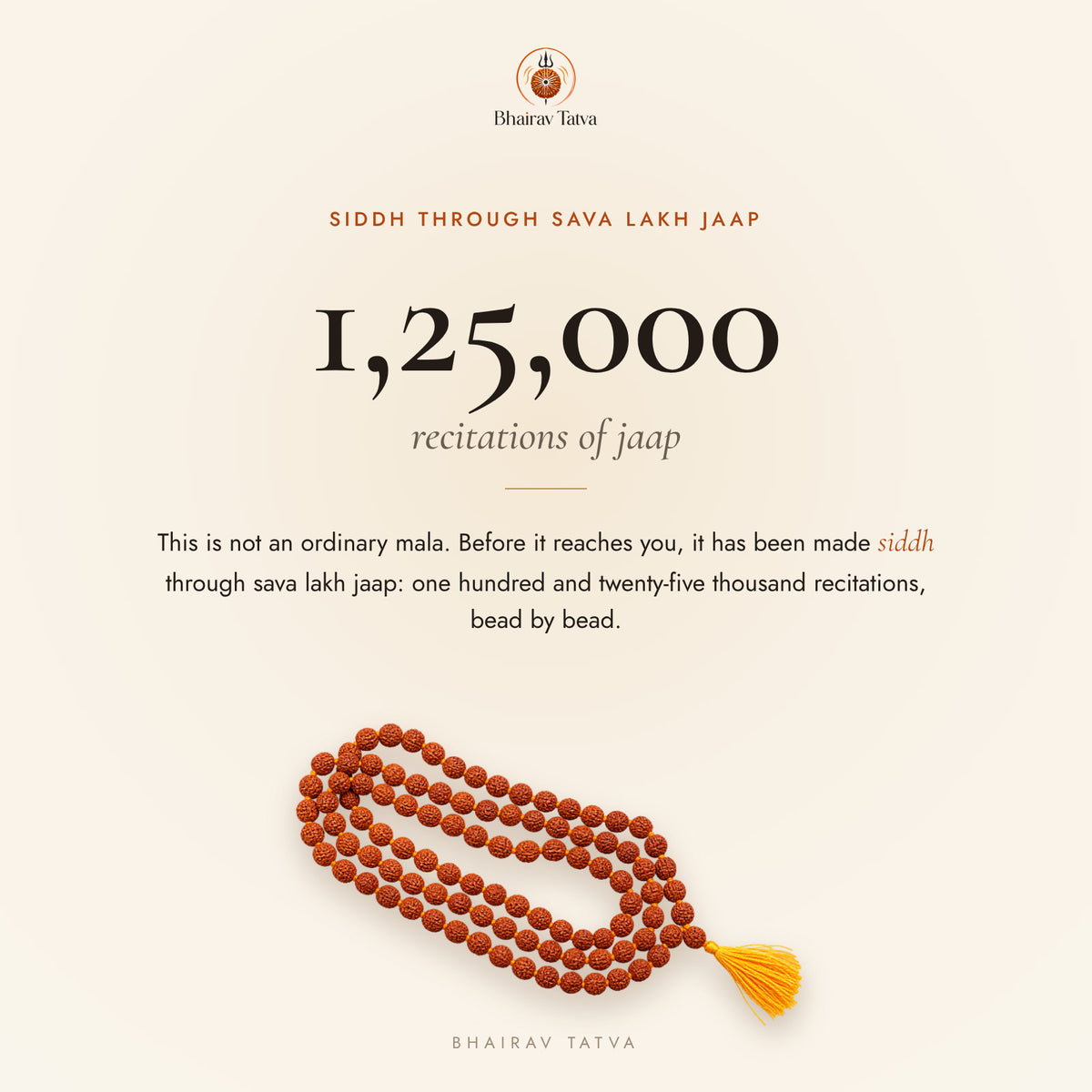 Siddh through sava lakh jaap: 1,25,000 recitations completed on this mala